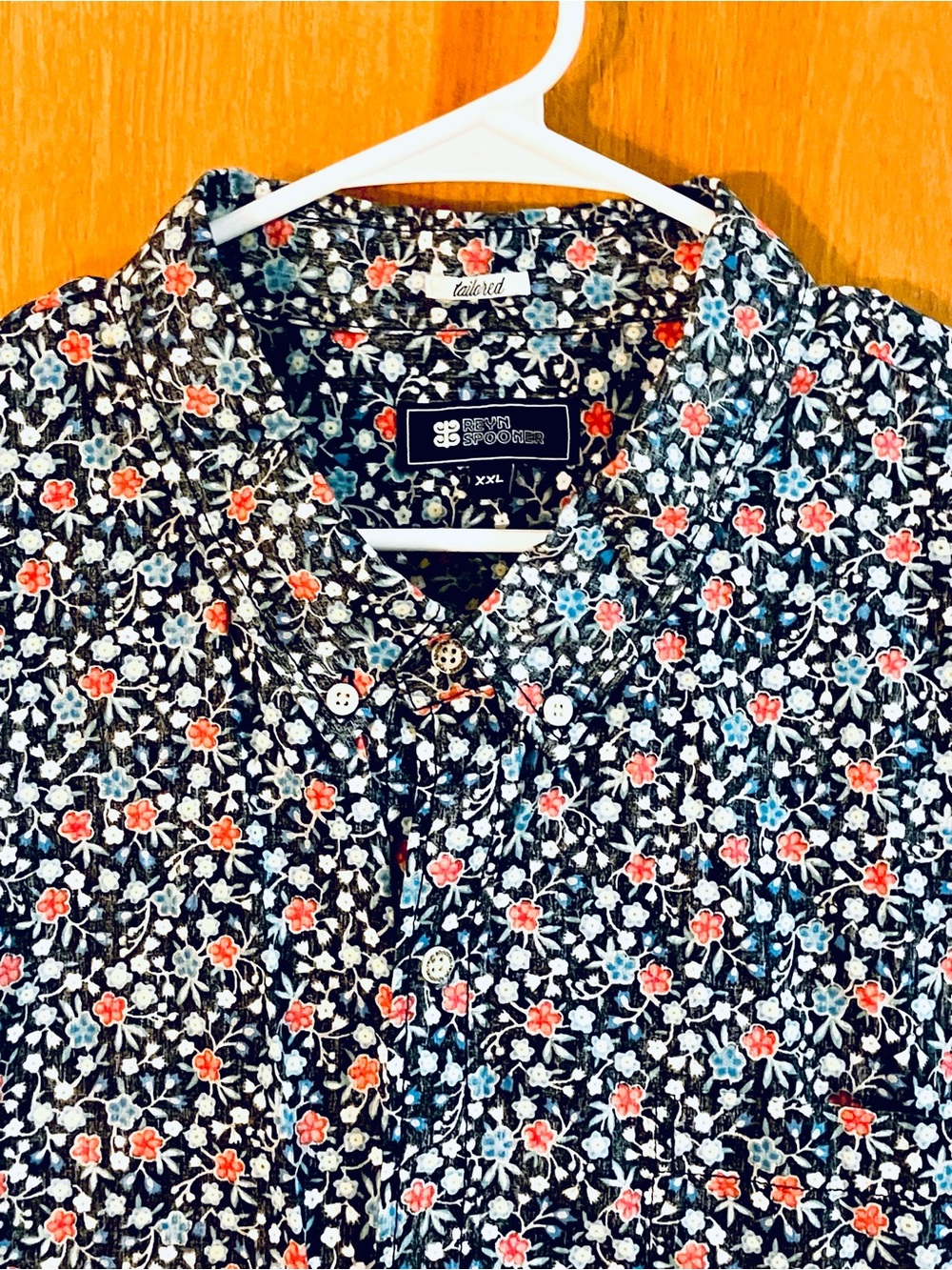 Reyn Spooner Floral Men’s XXL Cotton Hawaiian Shirt One Pocket Read Measurements